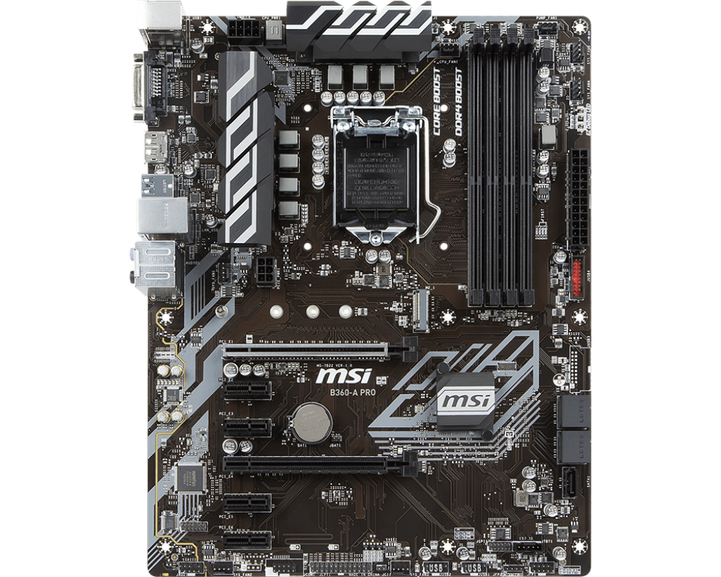 Msi B360 A Pro Atx Socket 1151 Intel B360 Express 4x Ddr4 Sata 6gb