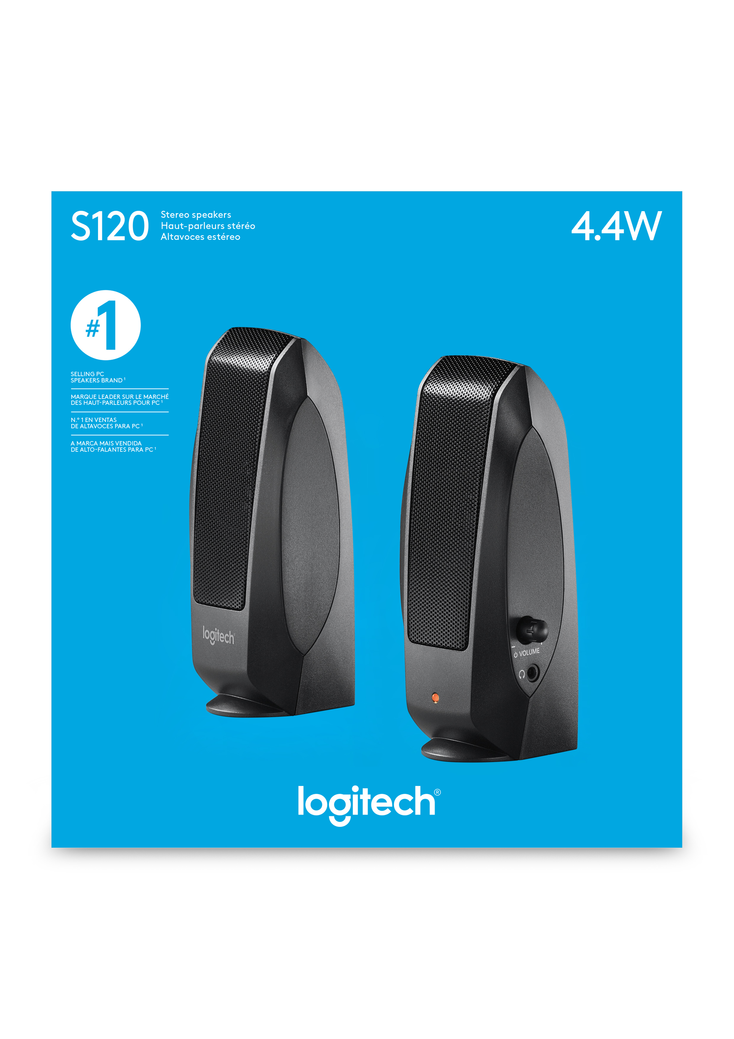 LOGITECH speakers S120 black 2.0 2.3w rms (1.15W rms x2) SHS Computer