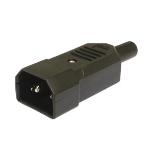 Rallonge Câble Alimentation PC 1m - Fiche C13/C14 - Pour Onduleur, Bloc PC - Câble VDE 250V 10A, Noir